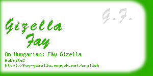 gizella fay business card
