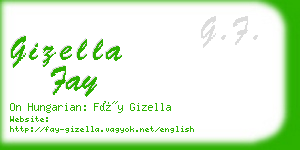 gizella fay business card